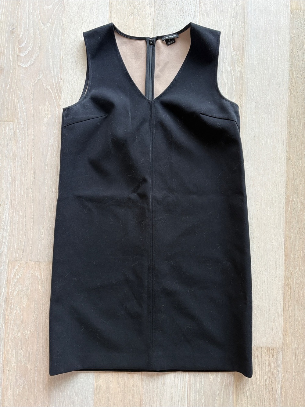 Club Monaco Black Sleeveless V-Neck Mini Dress